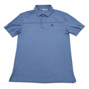 TravisMathew Polo Shirt Blue Performance Golf Casual Men L